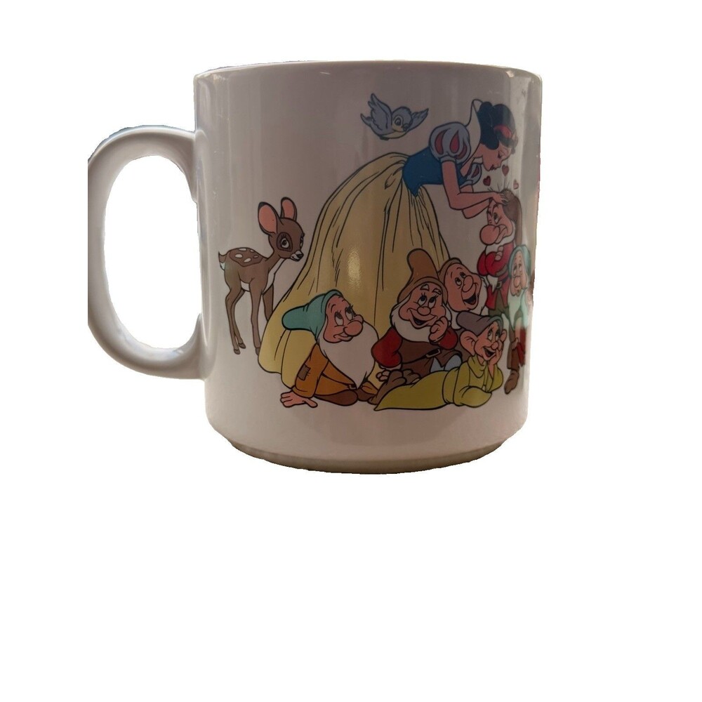 Vintage Disney Snow White and the Seven Dwarfs Applause Mug 1980s Ceramic Coffee